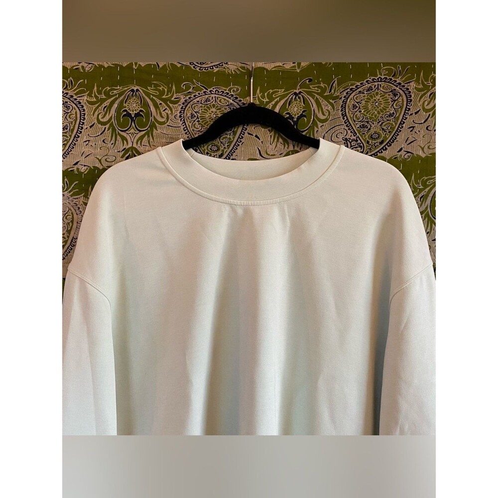 Lululemon Creamy Mint Softstreme Perfectly Oversized Cropped Crew Size 4 - Picture 3 of 15